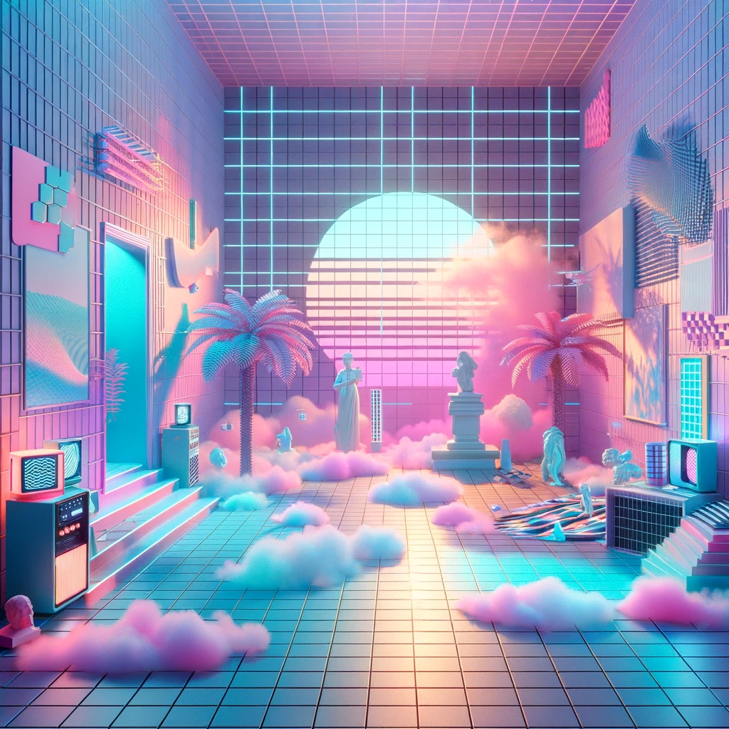 Backrooms Level -0.5: The Vaporwave Realm