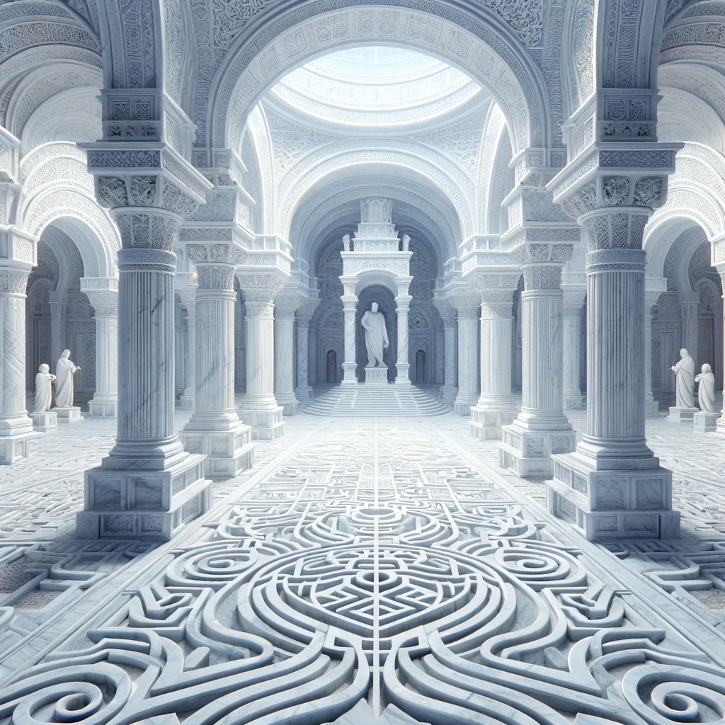 Backrooms Level -0.9: Marble Fortress