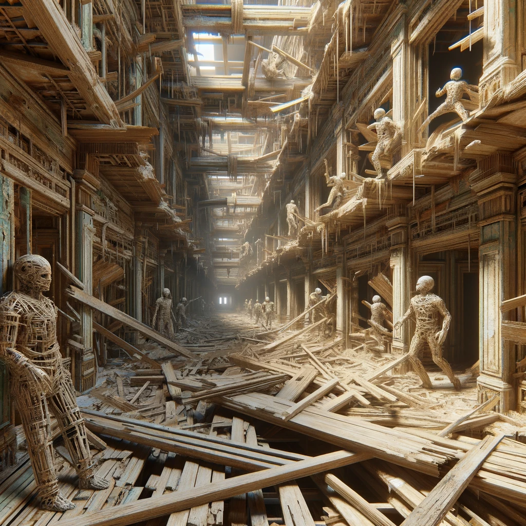 Backrooms Level -13: Chaotic Corridor Collapse