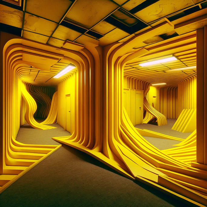 Backrooms Level 23: Shifting Halls