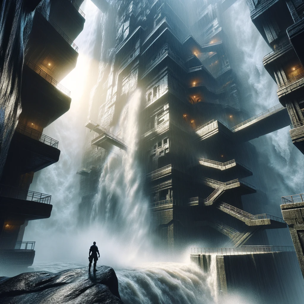 Flash flood in Backrooms Level 33 The Chasm